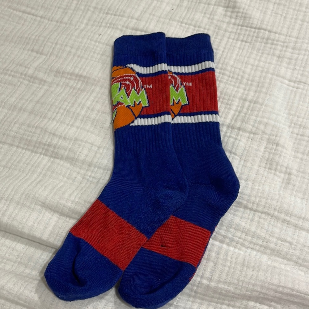 space jam themed socks!